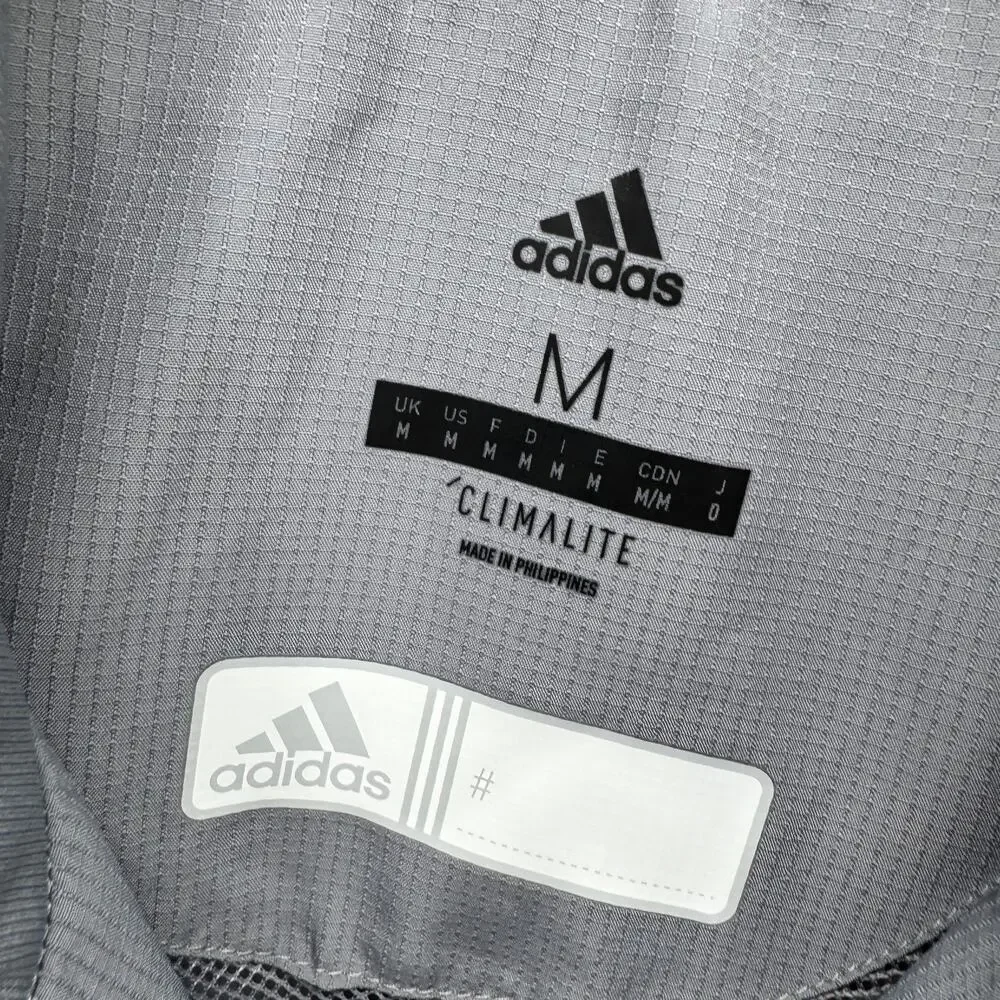 LA Rams Jacket Mens‎ Medium Gray Full Zip Climalite + Pockets NFL adidas